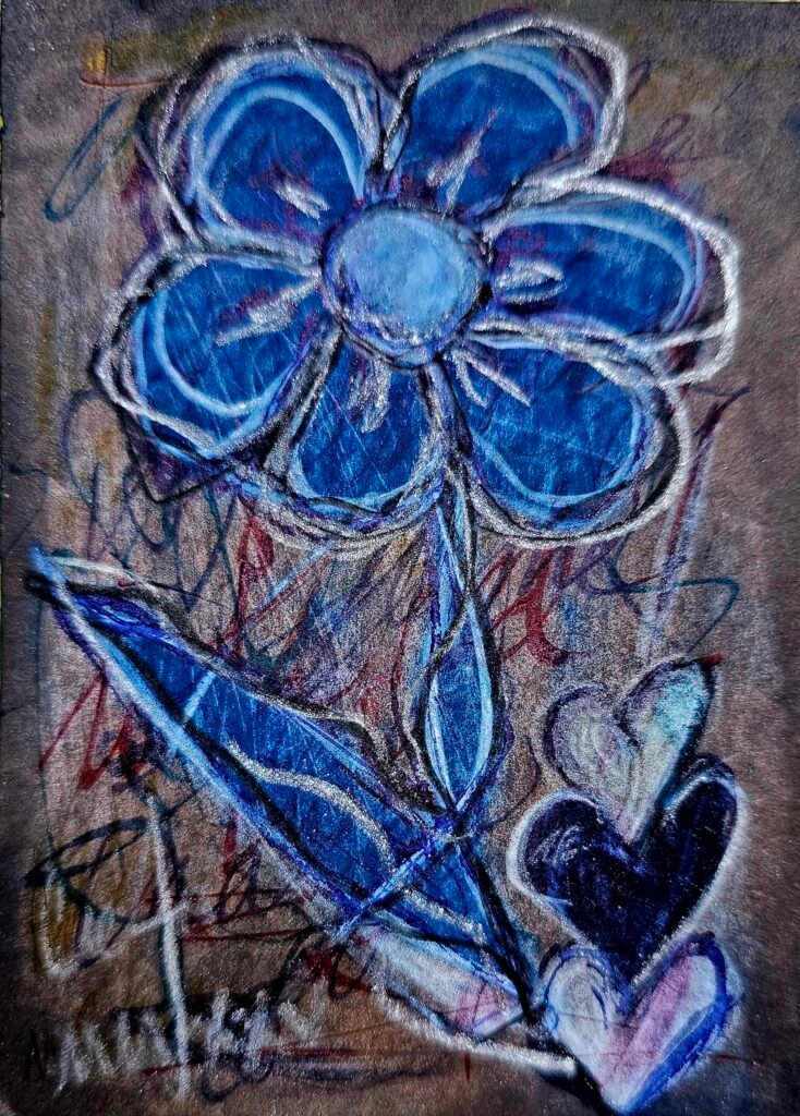 flower artist trading cards hearts